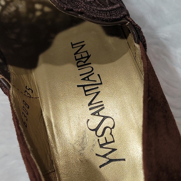 YVES SAINT LAURENT vintage mesh block shoe Size 35 - Picture 16 of 16